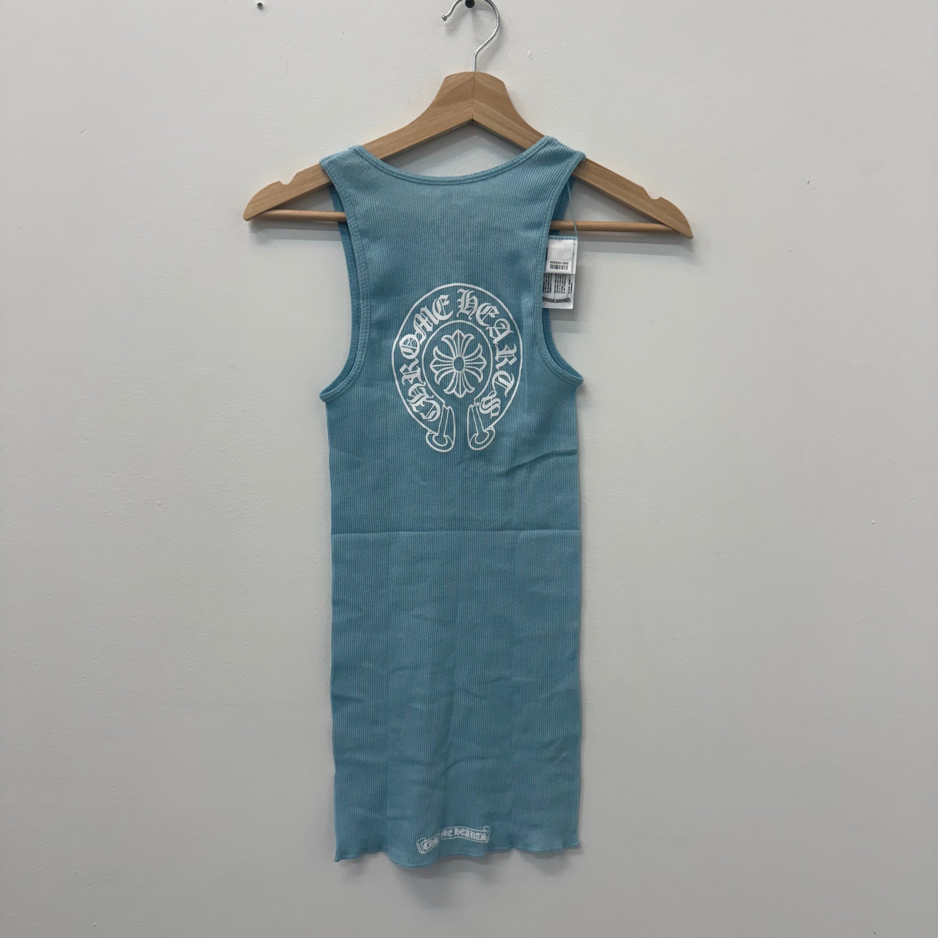 Chrome Hearts Blue Horseshoe Tank Top - Size S