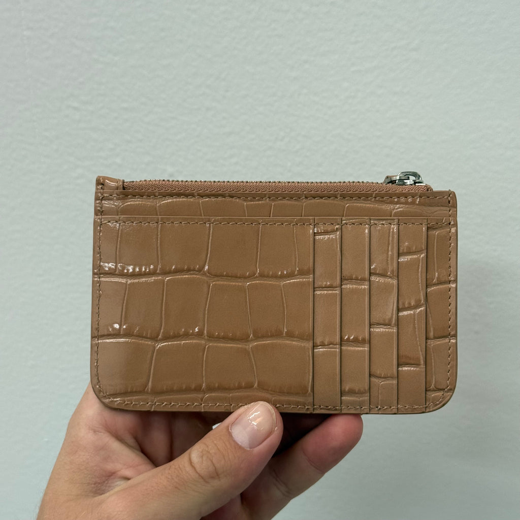 Balenciaga Croc Leather Coin Pouch