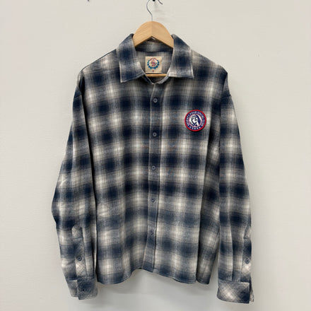 74 is War Plaid Padded Flannel Shirt - Size S