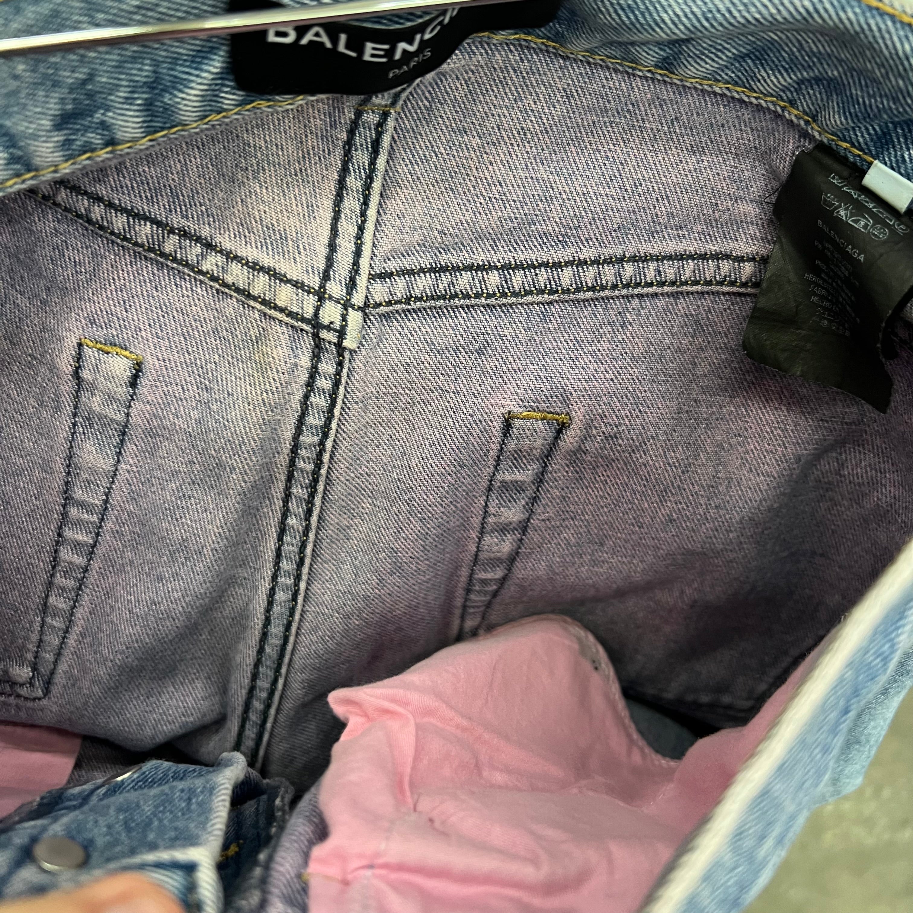 Balenciaga Pink Wash Straight Leg Denim Jeans - Size 31