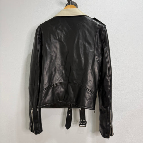 Amiri Color Block Leather Biker Jacket - Size 50 (L)