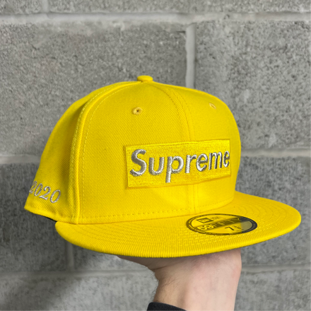 Supreme New Era $1M Metallic Box Logo Fitted Yellow - 7 3/8