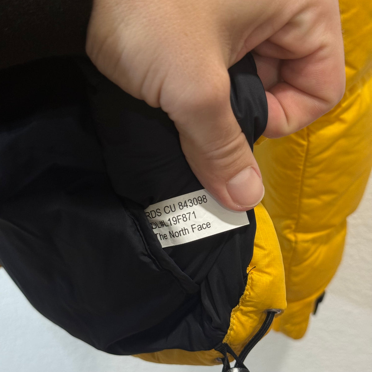 The North Face Yellow Puffer Jacket - Size M