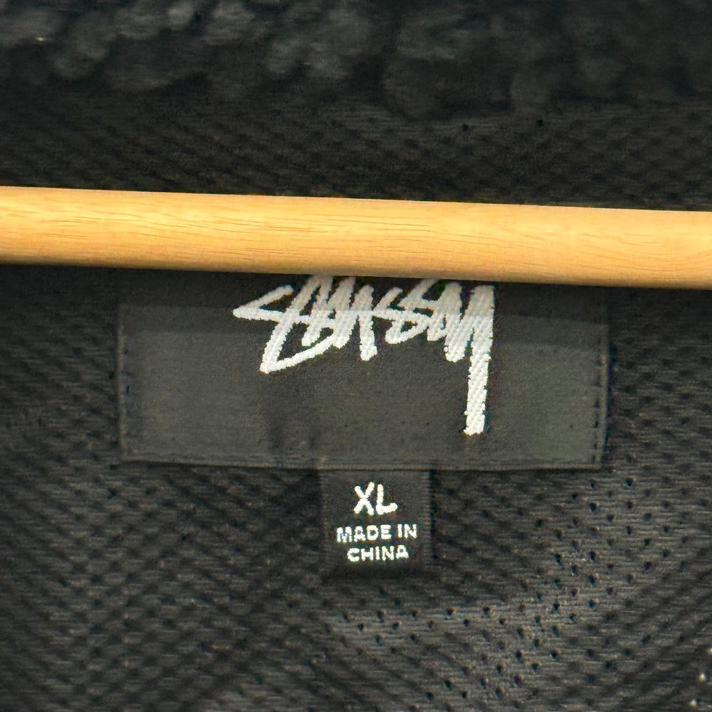 Stussy Fleece Zip Hooded Jacket - Size XL