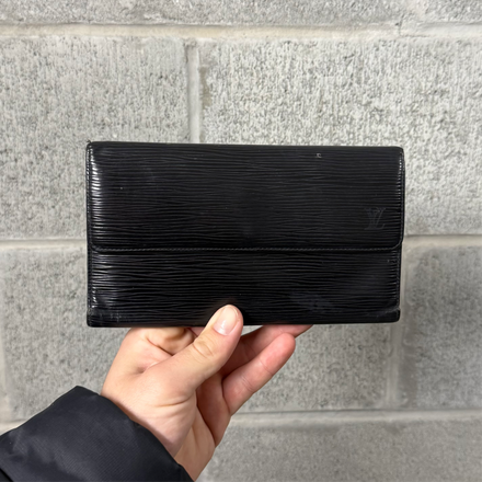 Vintage Louis Vuitton Black Long Wallet