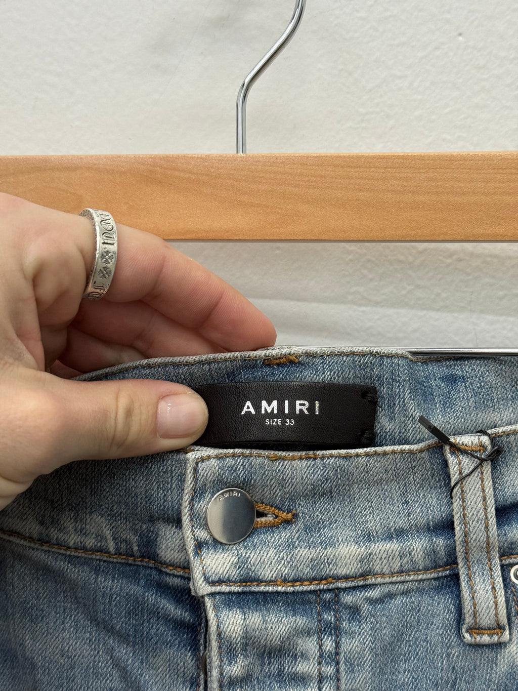 Amiri Bandana Zipper Denim Jeans - Size 33