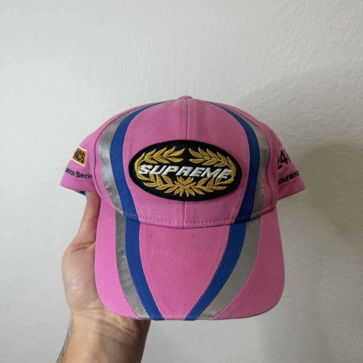 Supreme Pink Endurance Snapback Hat