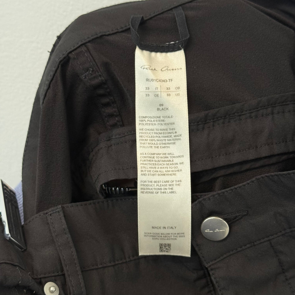 Rick Owens Banana Temple Black Pants - Size 33
