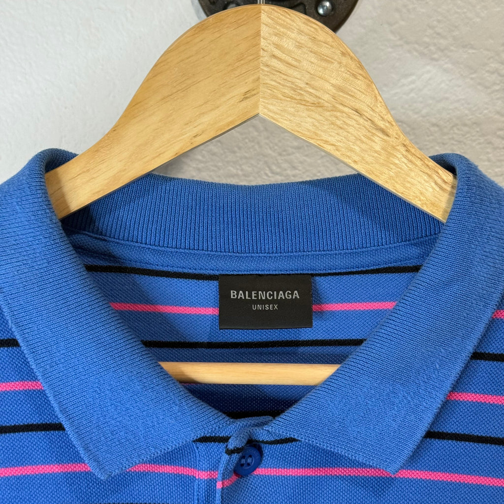 Balenciaga Stipe Polo Shirt - Size S
