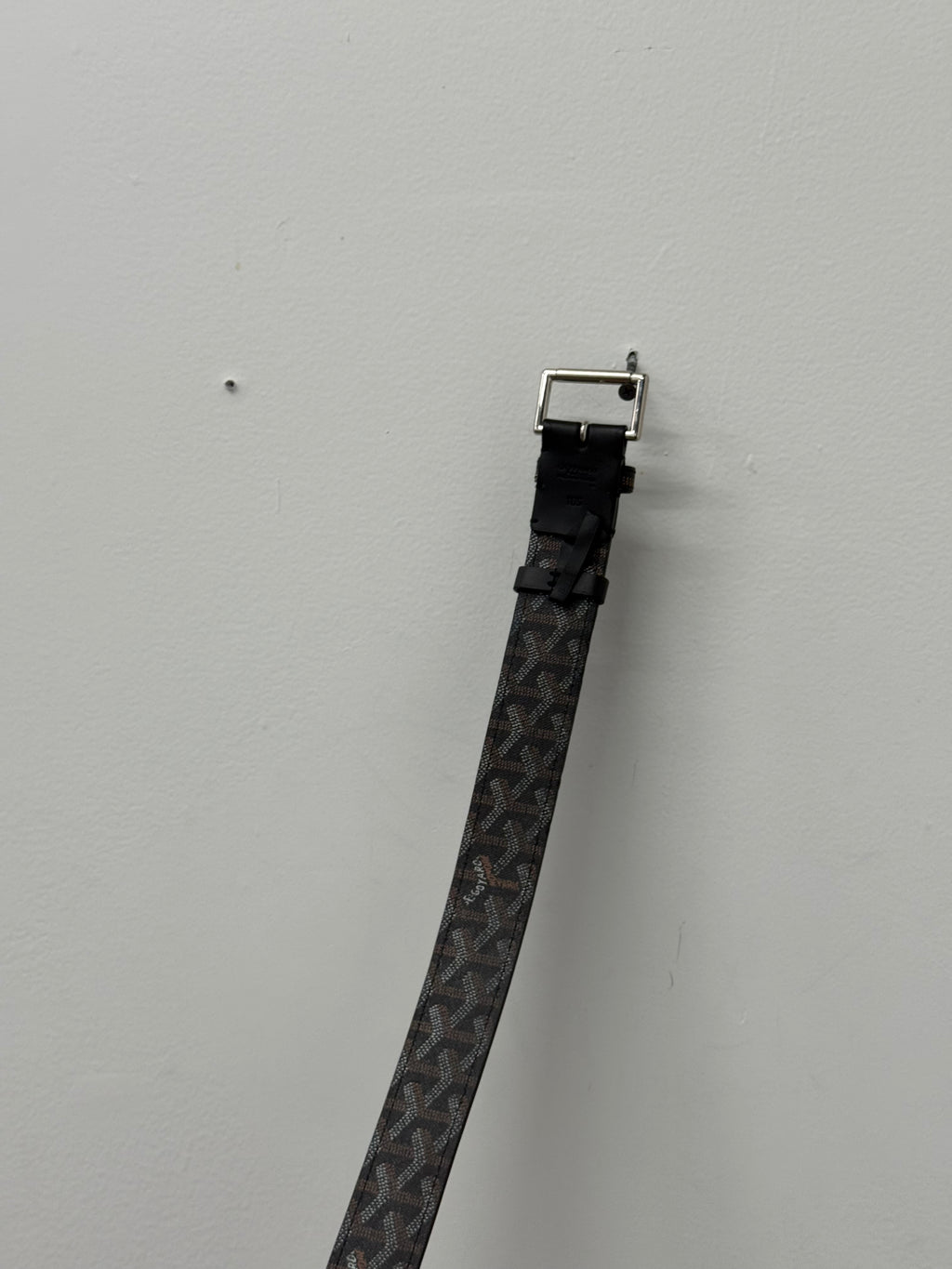 Goyard Brown Black Monogram Belt