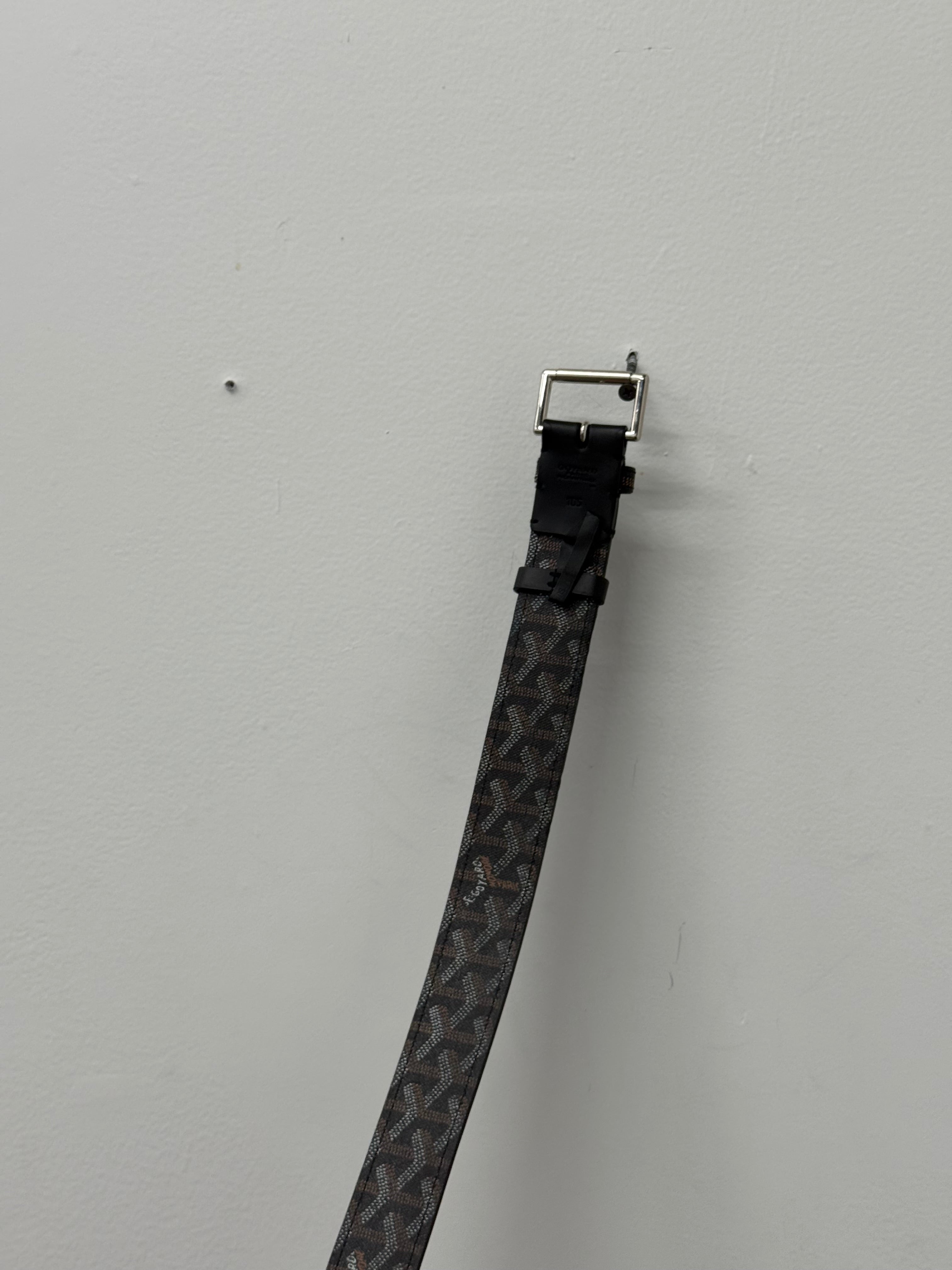 Goyard Brown Black Monogram Belt