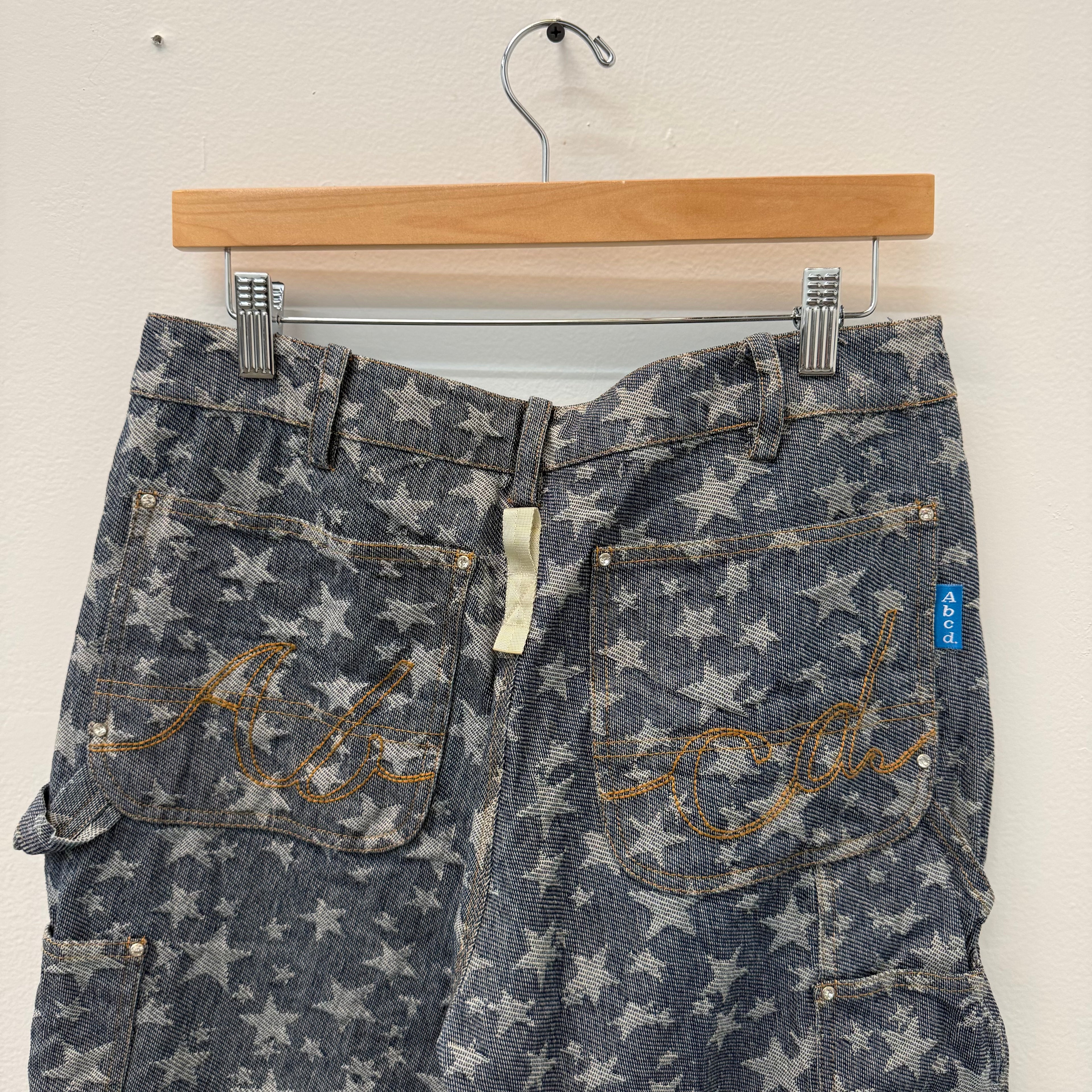 ABC Advisory Board Crystals Star Rivet Double Knee Denim - Size 32