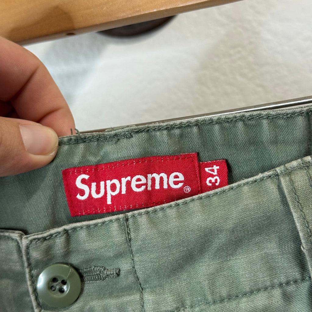 Supreme Olive Cargo Pants - Size 34