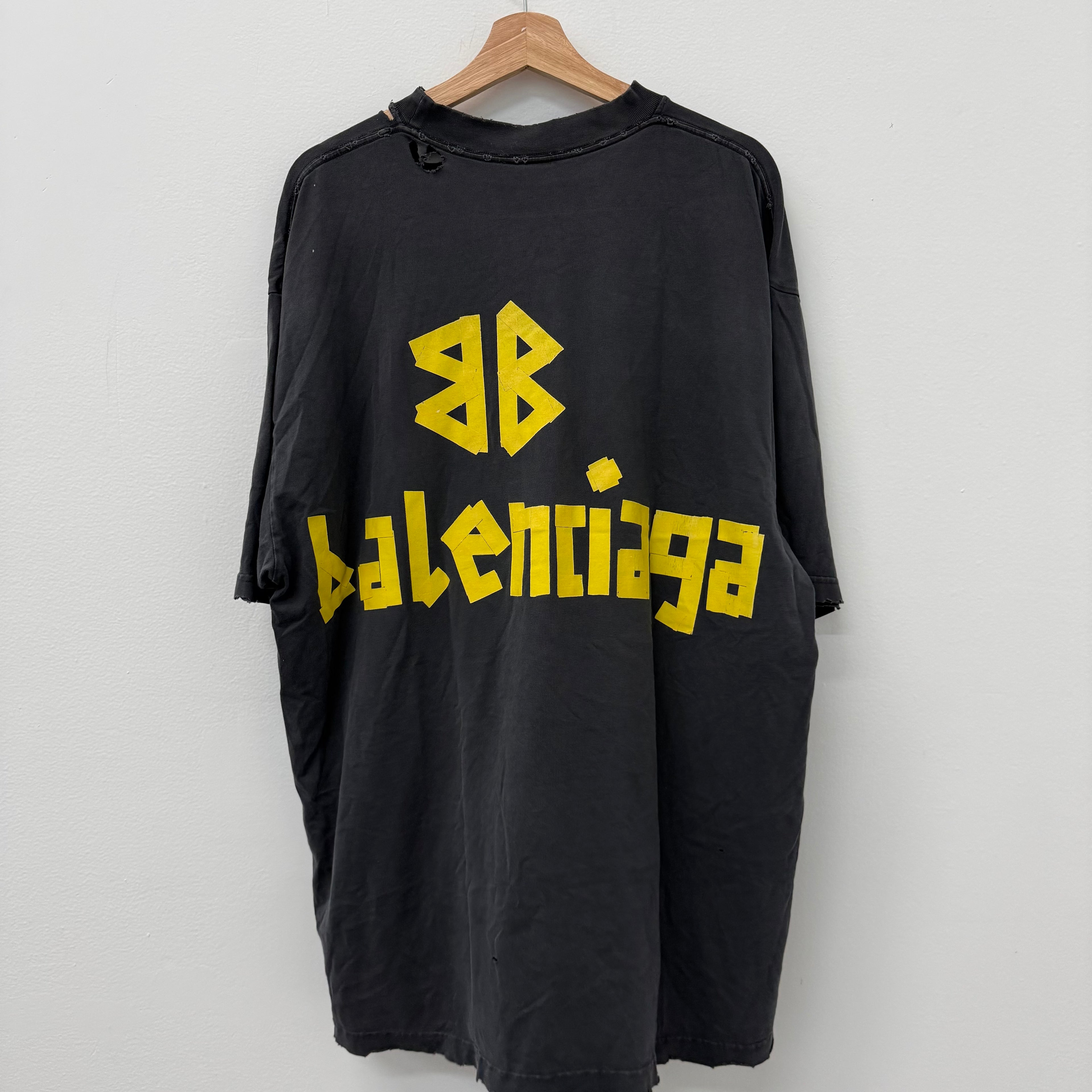 Balenciaga Tape Logo T-Shirt - Size XL