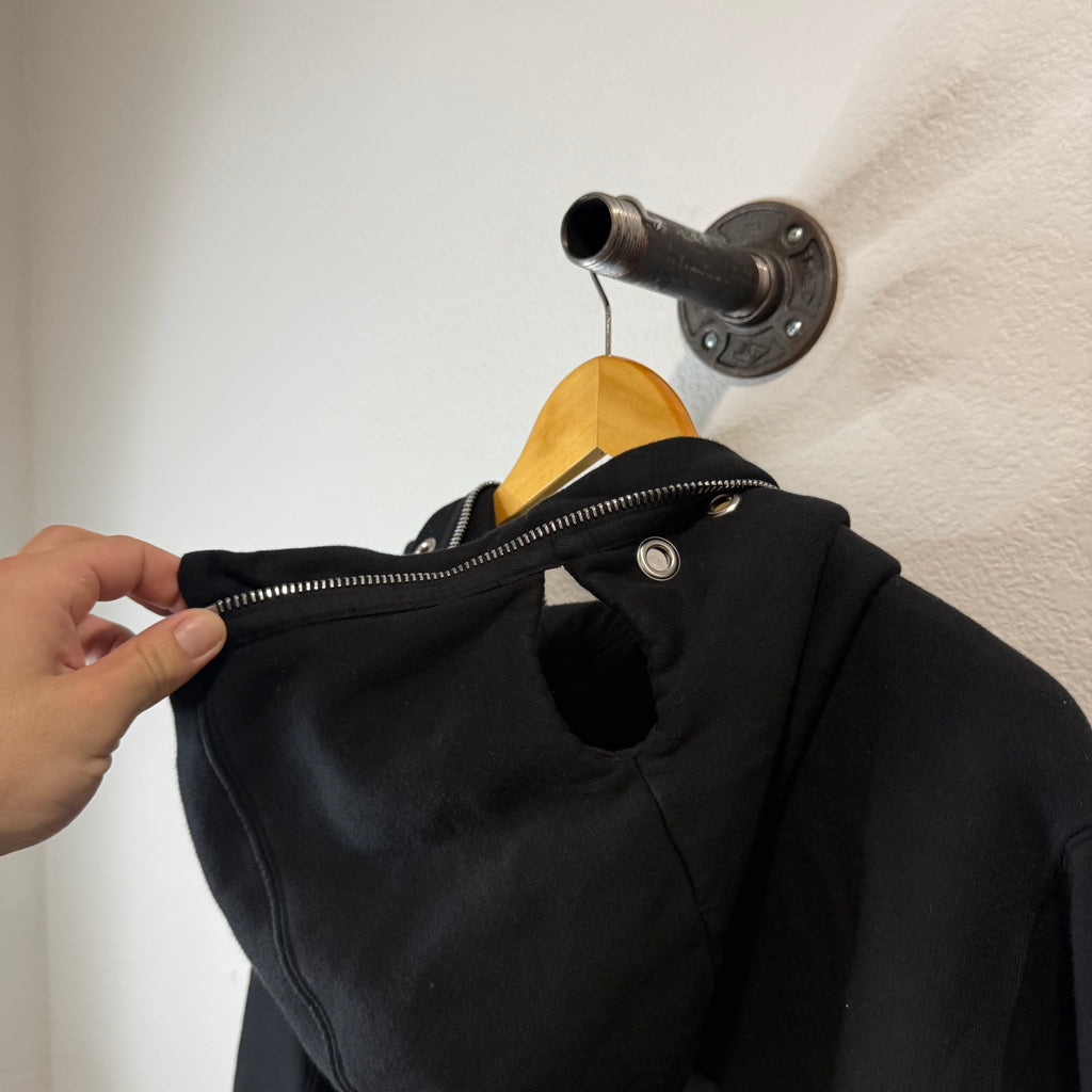 Rick Owens DRKSHDW Gimp Full Zip Hoodie Black - Size XL
