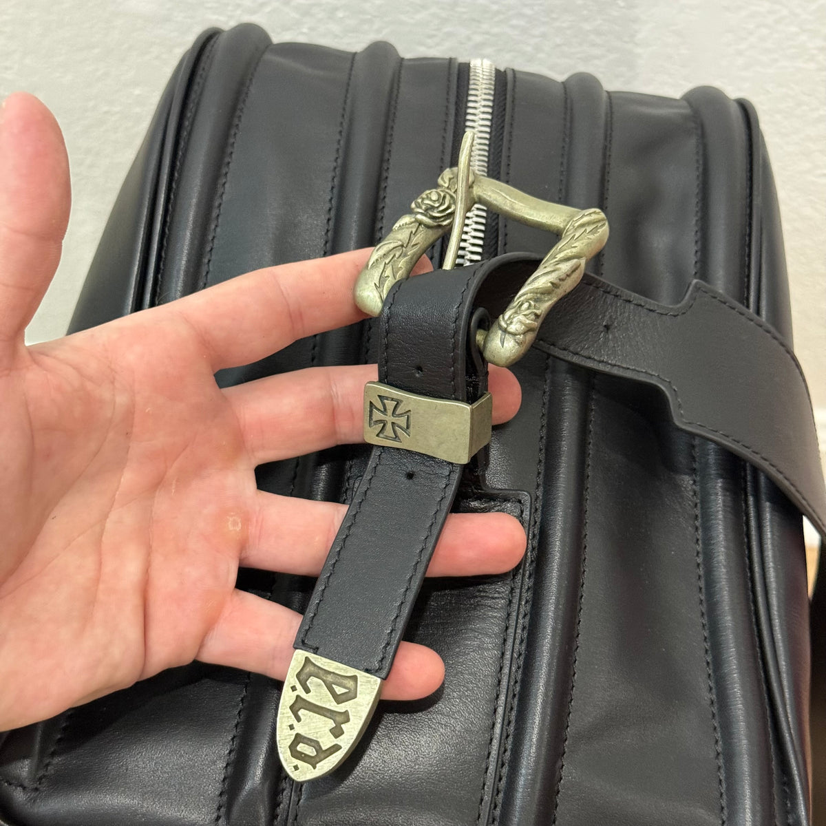ERD Enfants Riches Déprimés Leather Travel Buckle Bag Black