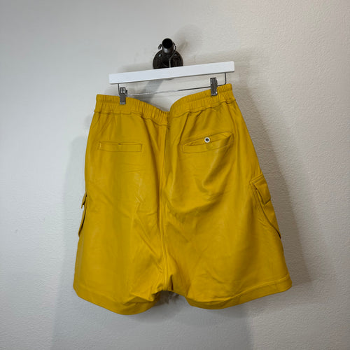 Rick Owens Lamb Leather Boxy Jogger Shorts - Size 54 IT (36)