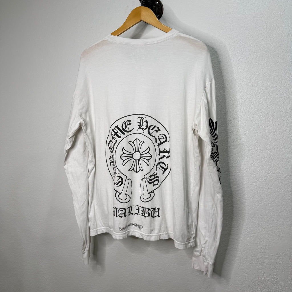 Chrome Hearts Malibu Floral Longsleeve Shirt White - Size XL