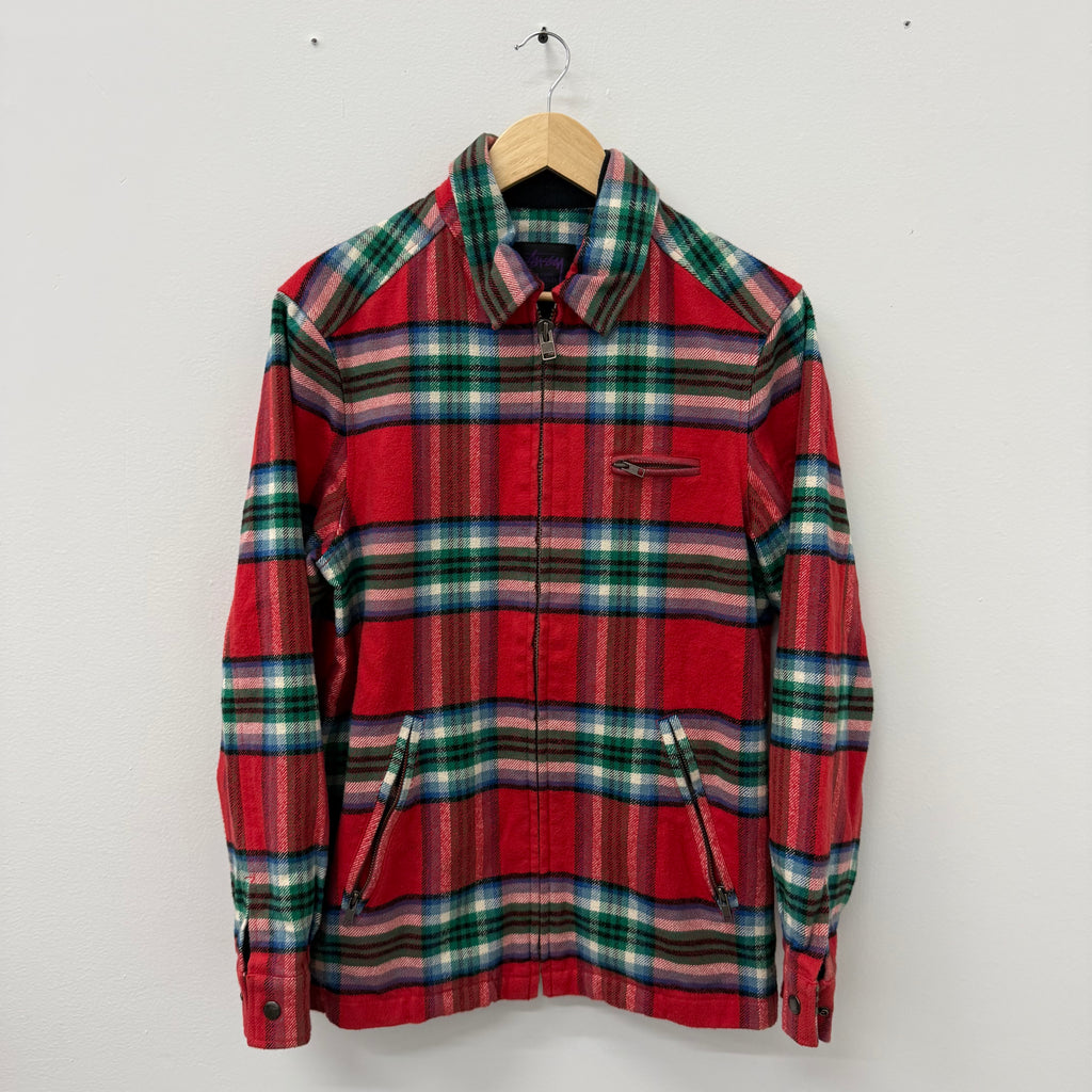 Stussy Plaid Flannel Work Zip - Size M