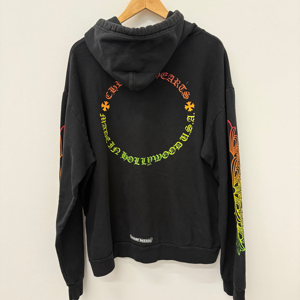Chrome Hearts Gradient Floral Horseshoe Hoodie - Size L