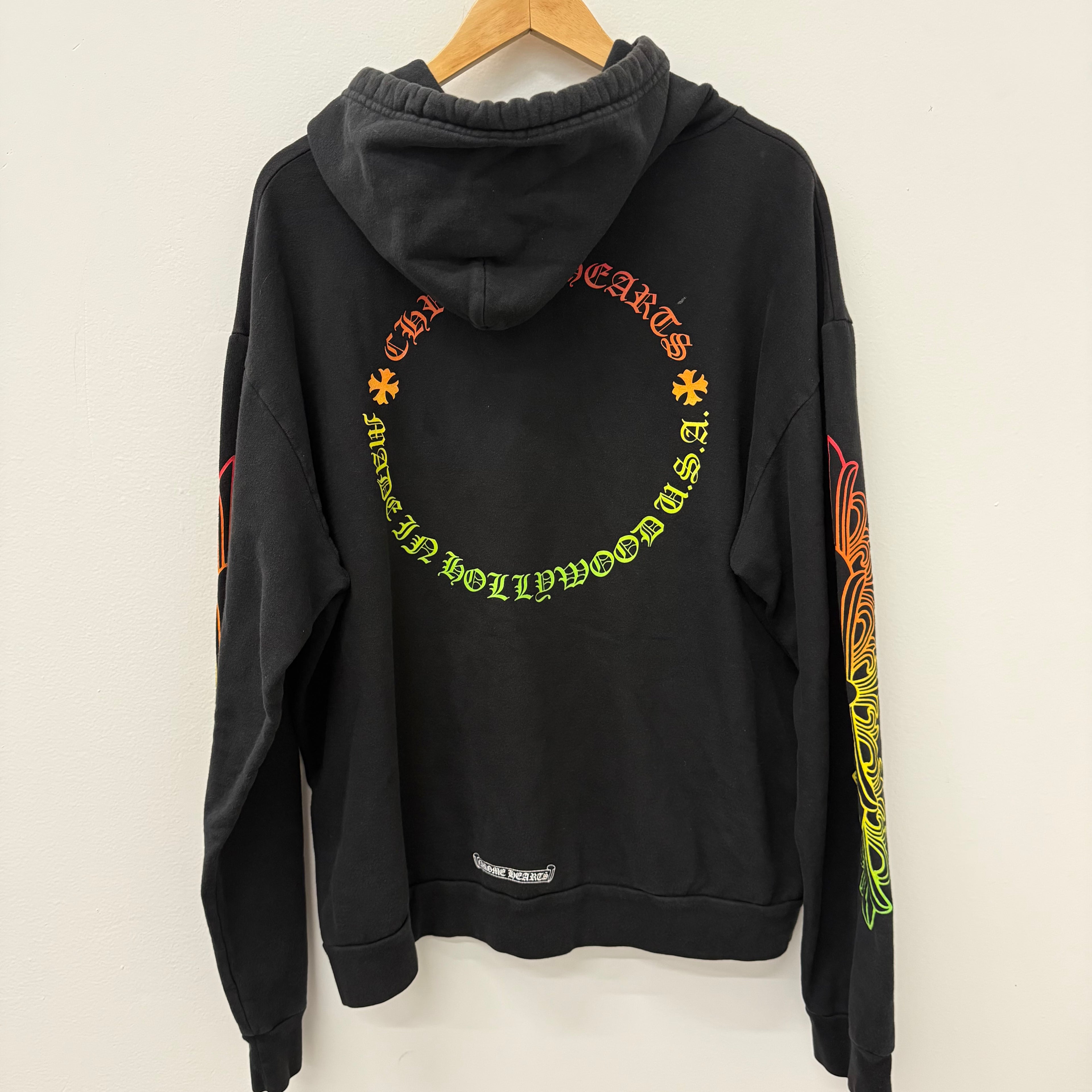 Chrome Hearts Gradient Floral Horseshoe Hoodie - Size L