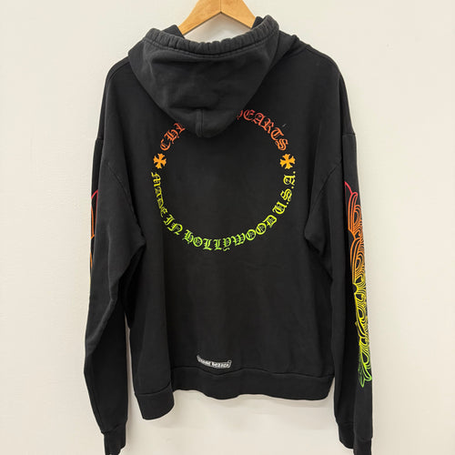 Chrome Hearts Gradient Floral Horseshoe Hoodie - Size L