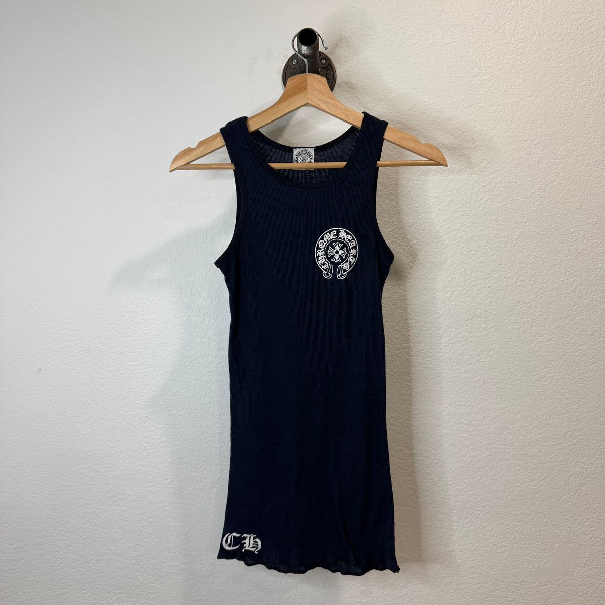 Chrome Hearts Vintage 90's Navy Horseshoe Plus Tank Top - Size M