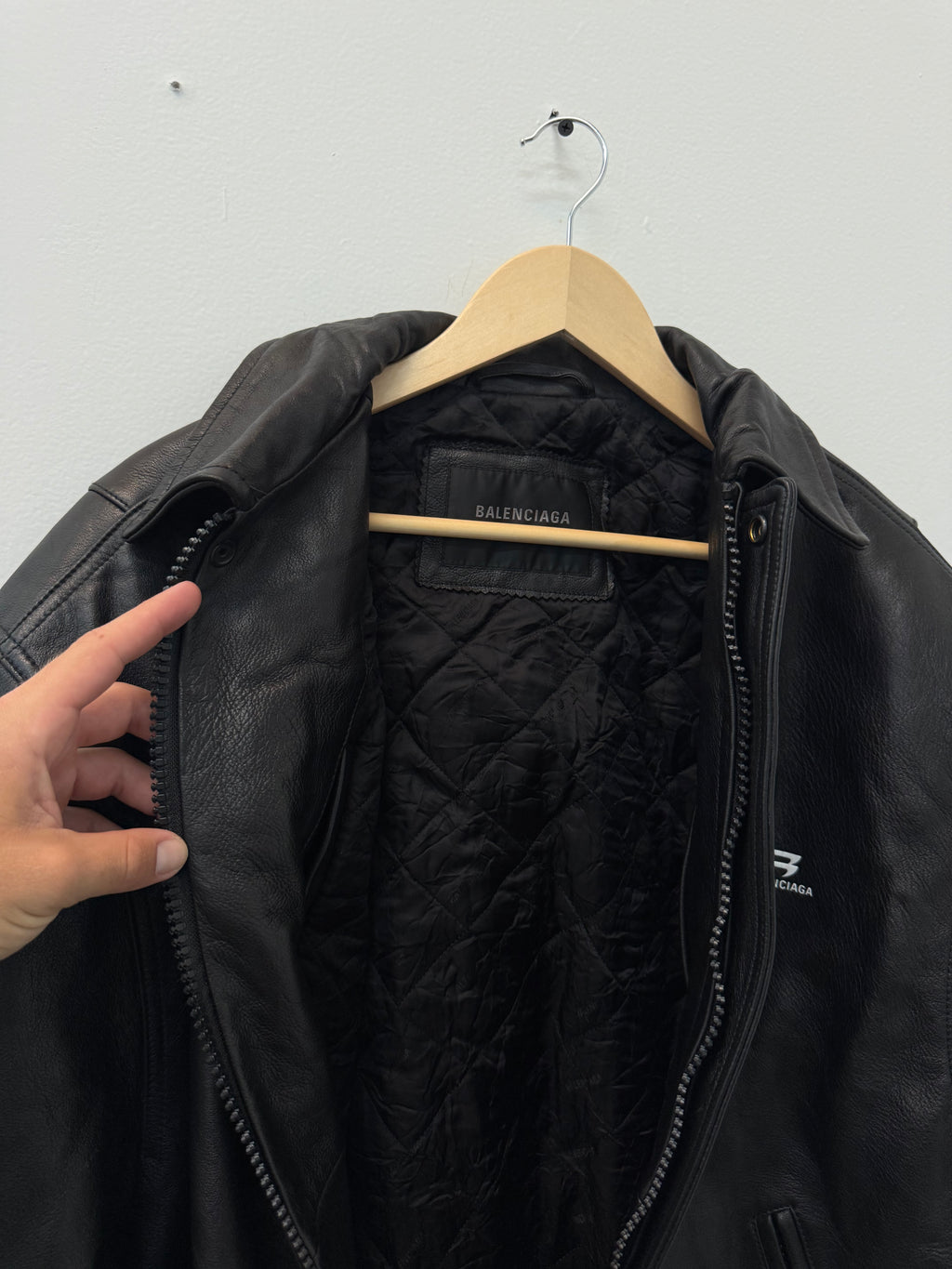 Balenciaga Sporty B Taxi Blouson Leather Jacket - Size XS (M / L)