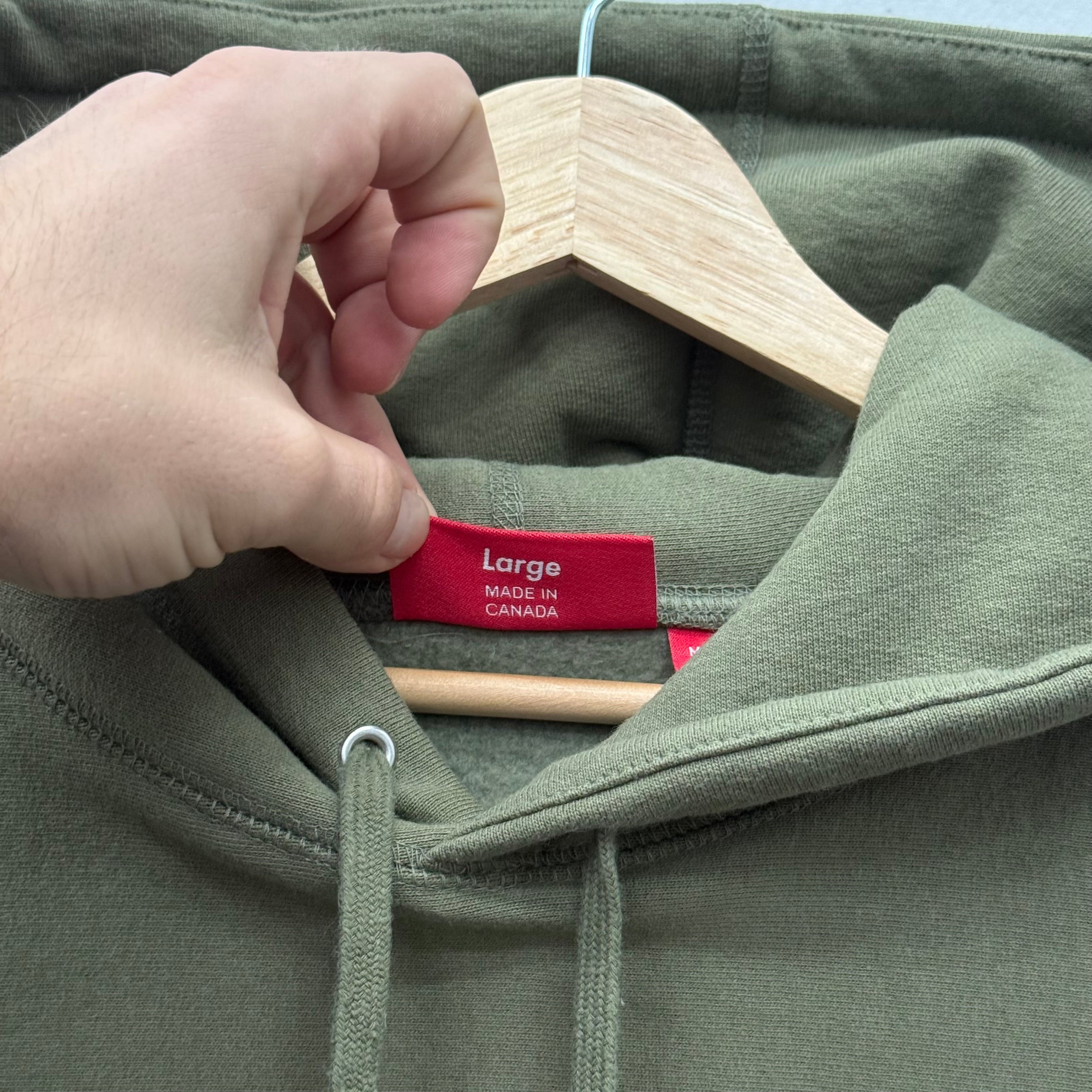 Supreme FW25 Olive Box Logo Hoodie - Size L