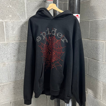 Spider Rhinestone OG Web V2 Hoodie - Size XXL