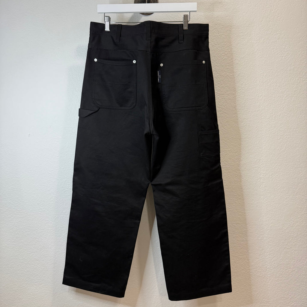 CDG Comme Des Carcons Black Double Knee Carpenter Pants - Size L