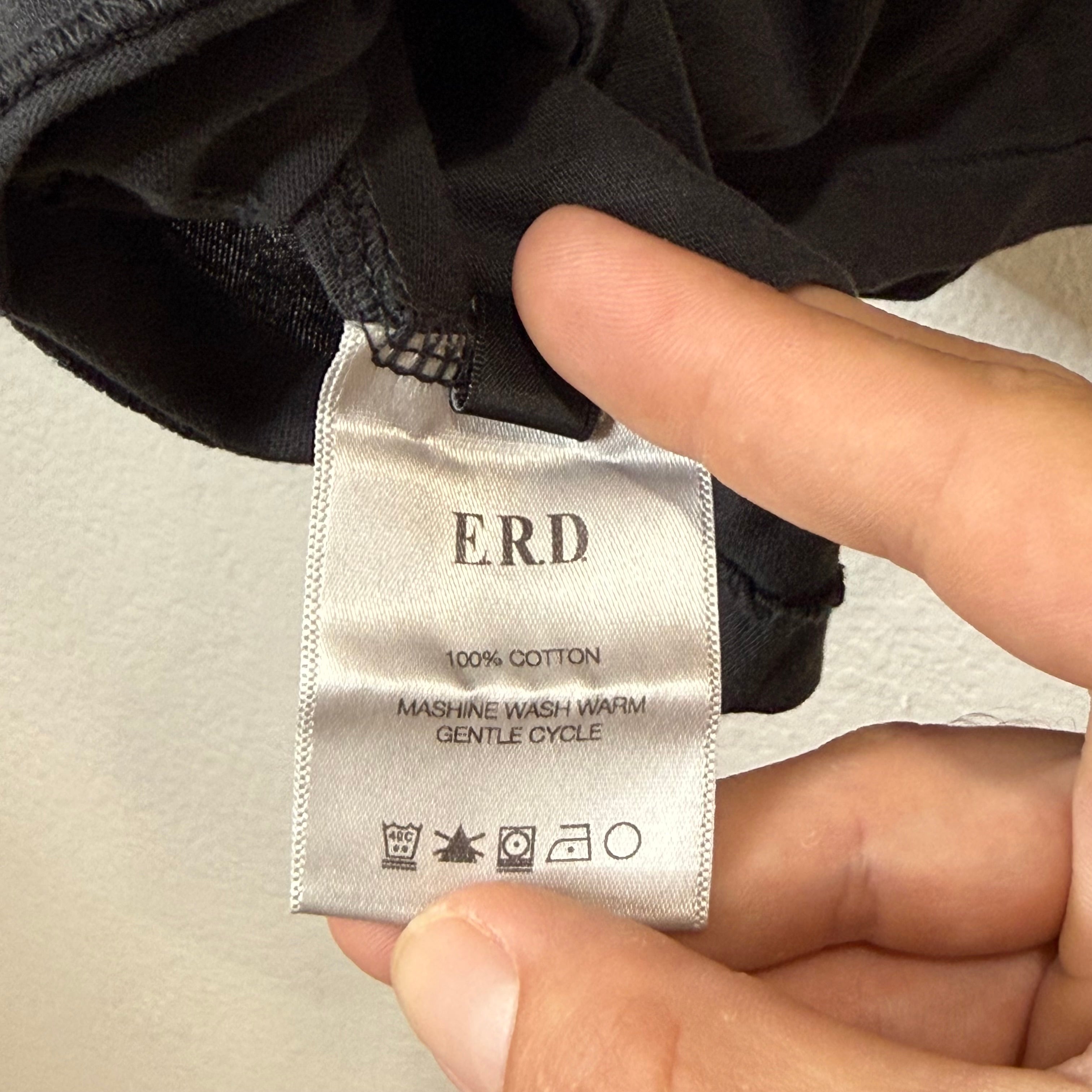 Enfants Riches Deprimes ERD Black Distressed Logo Shirt - Size M