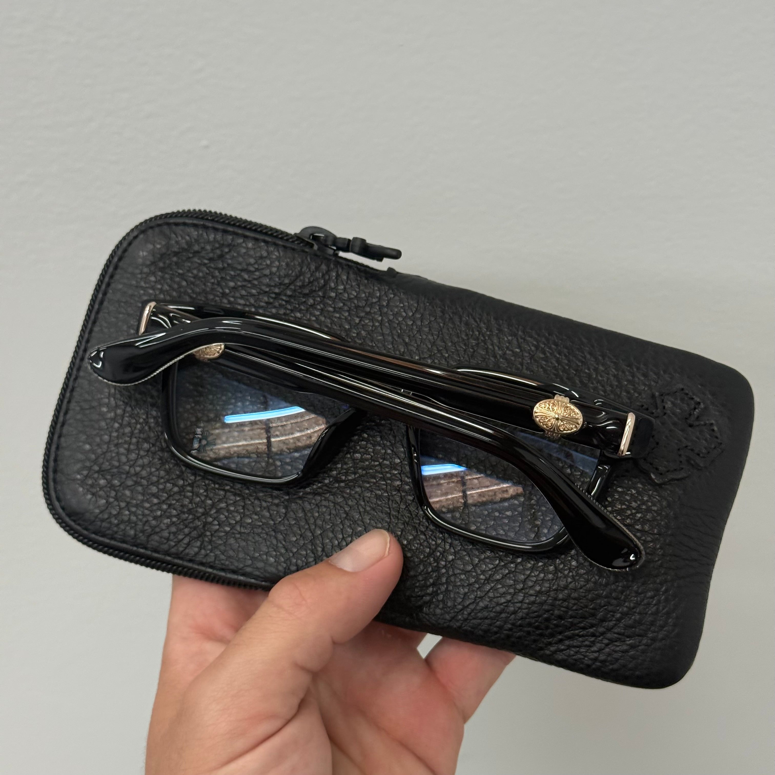 Chrome Hearts Celibussy Gold / Black Glasses