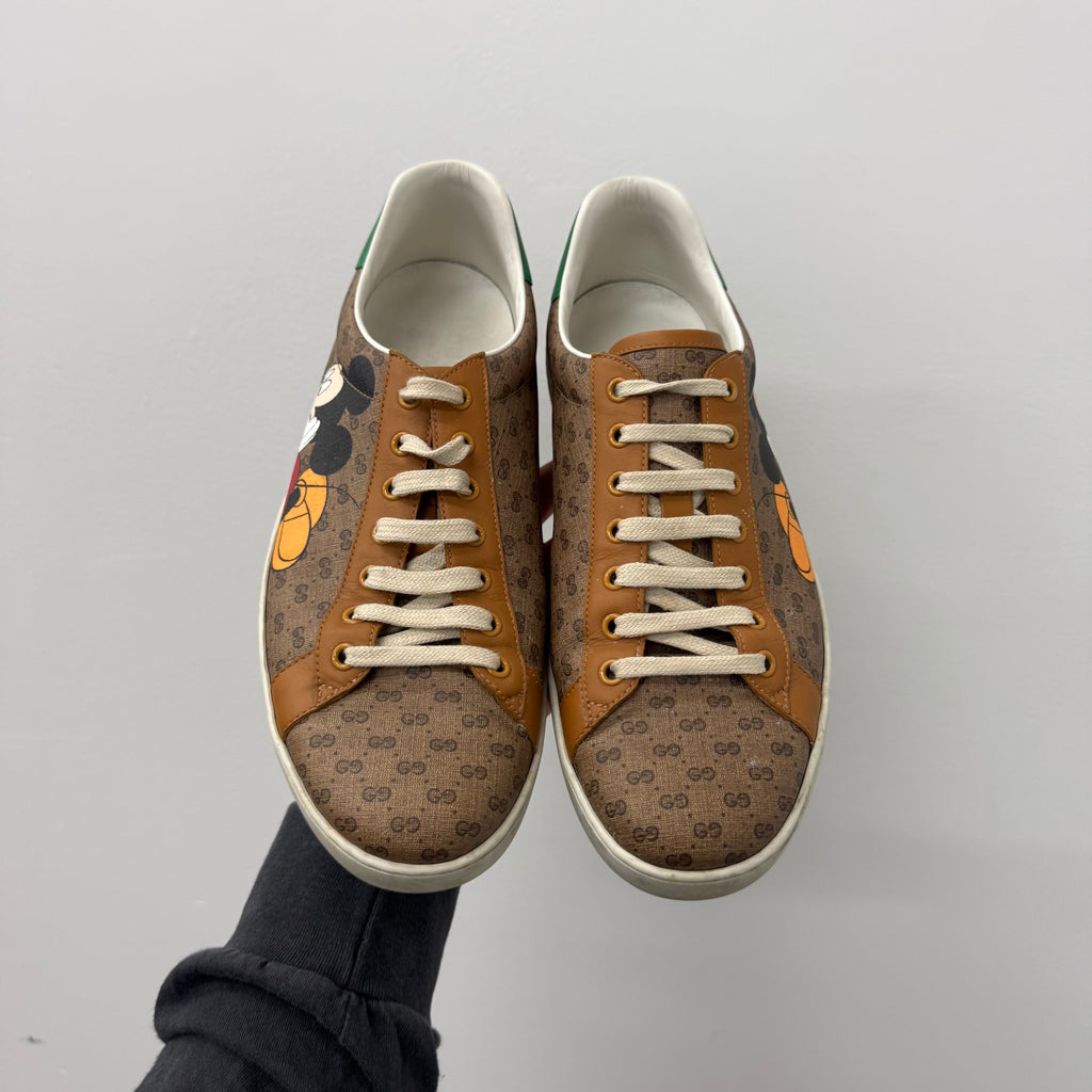 Gucci Mickey Mouse Trainer Sneakers - Size 10.5