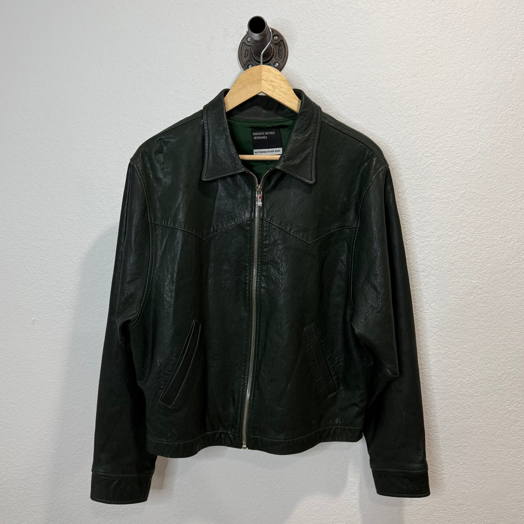 ERD Enfants Riches Deprimes Green Leather Western Jacket - Size M