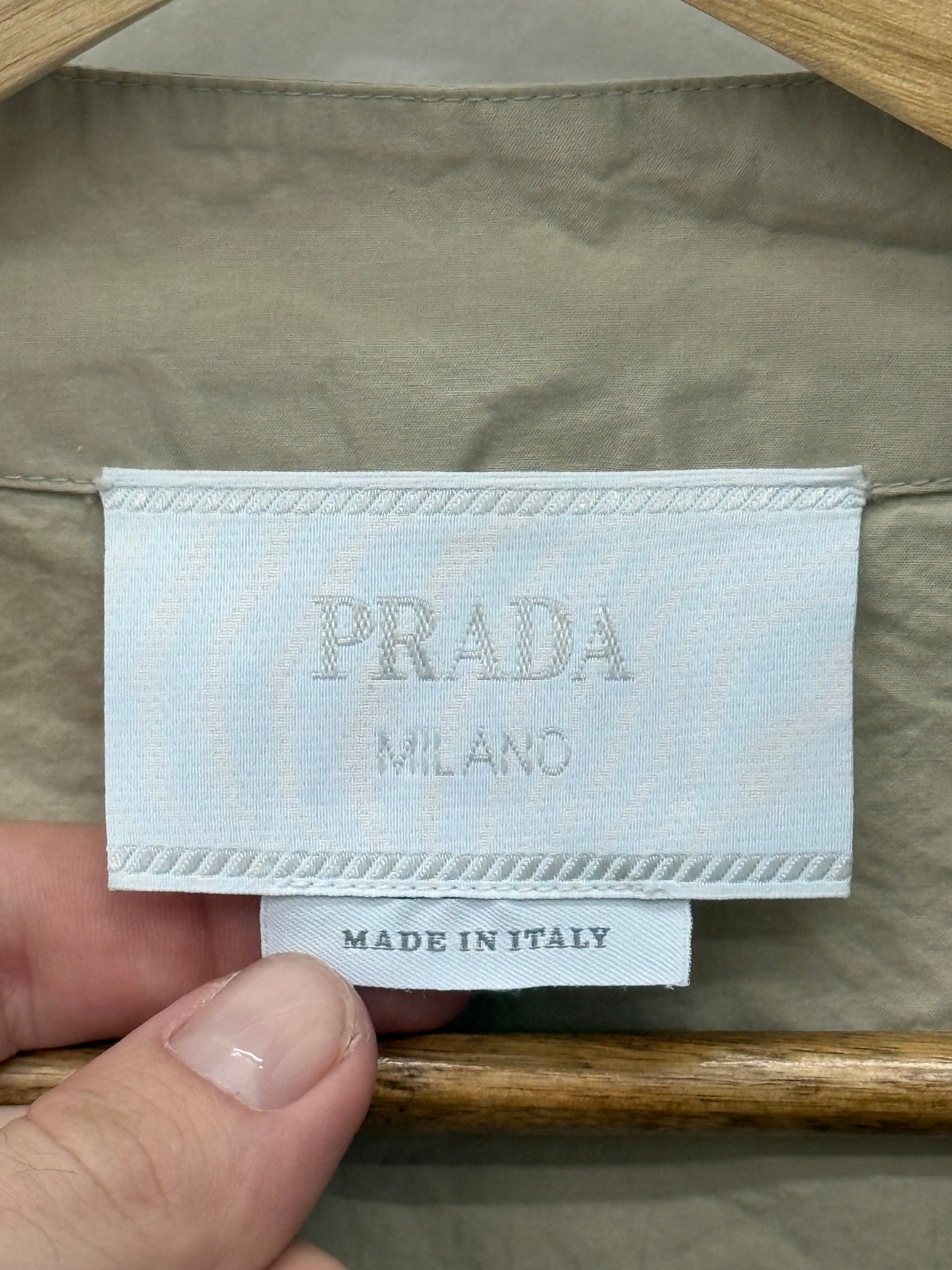 Prada Nylon Pocket Button Shirt - Size XL