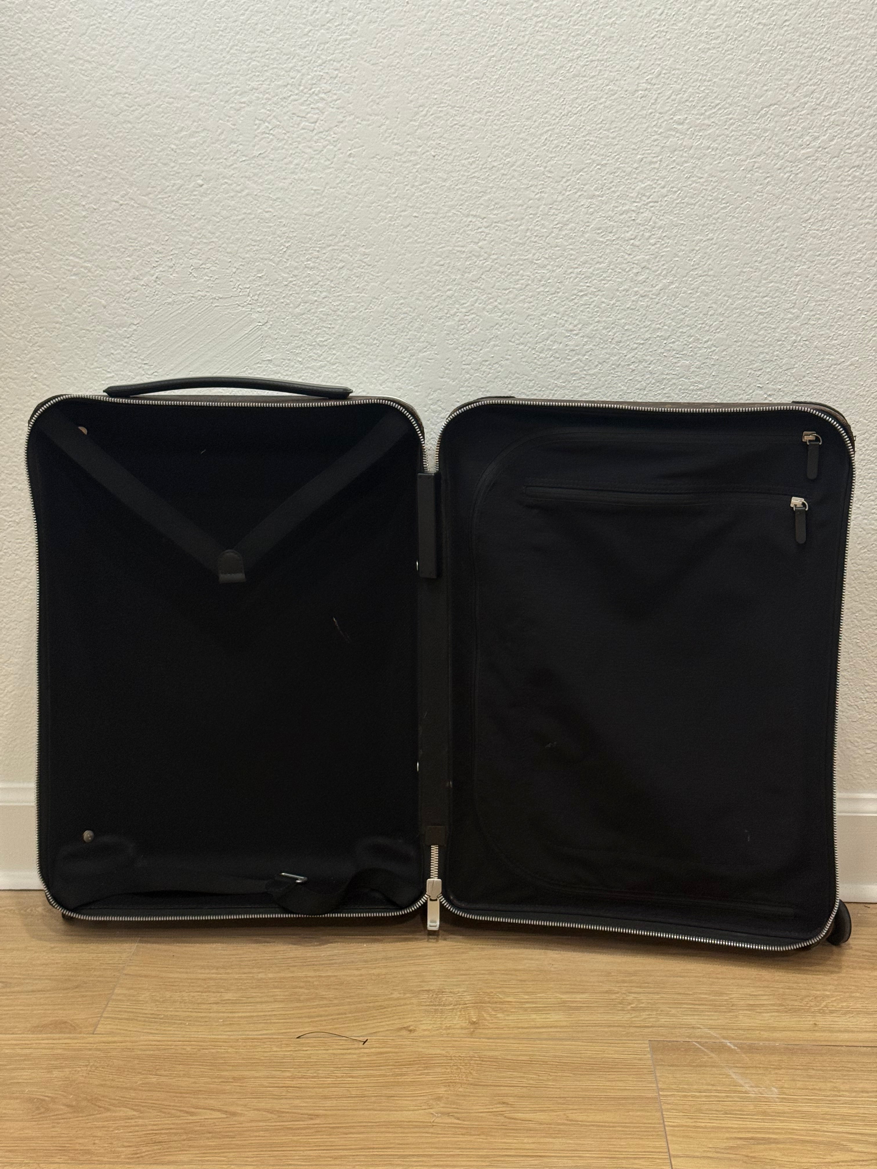 Louis Vuitton Carry On Monogram Roller Suitcase Brown