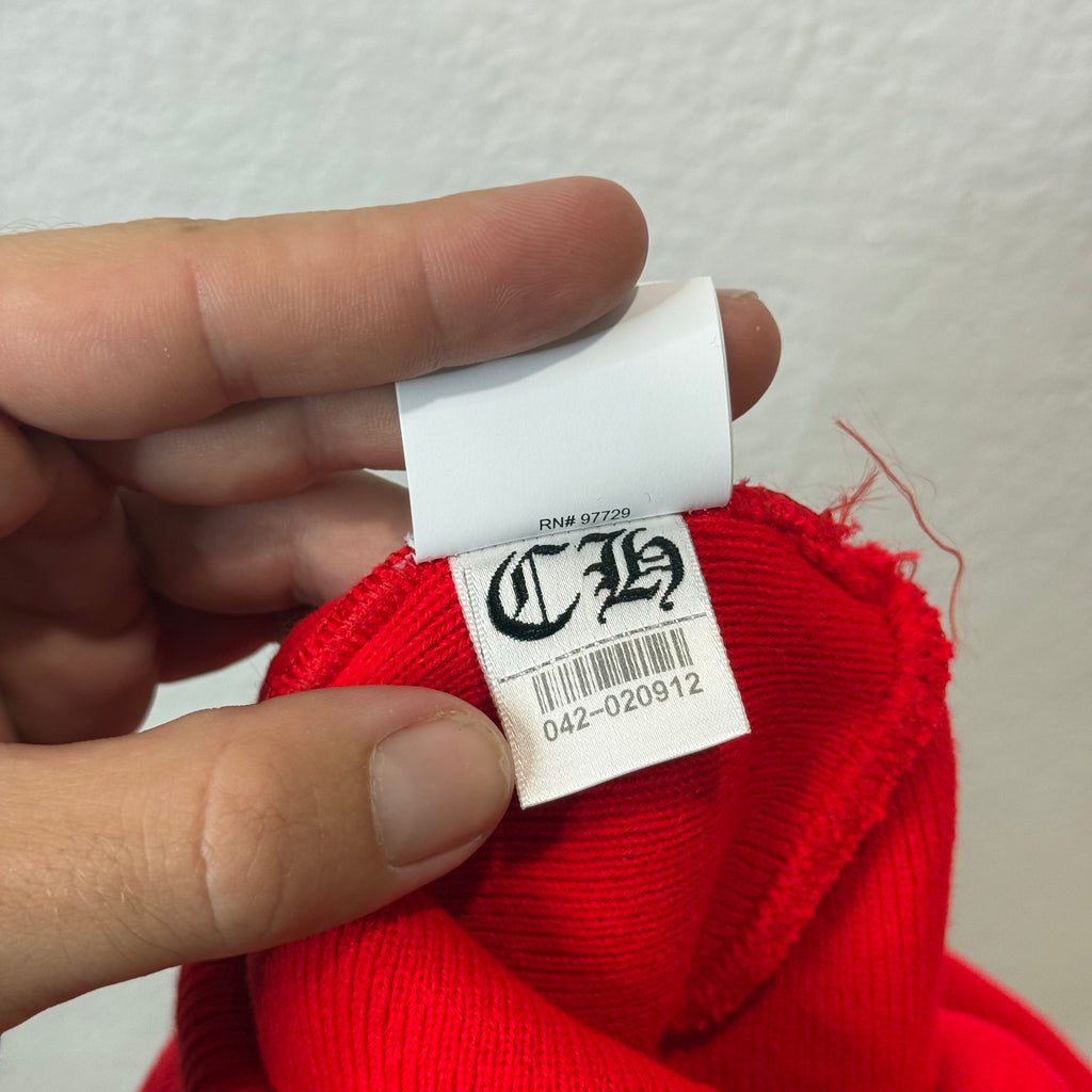 Chrome Hearts Red CH Embroidery Beanie