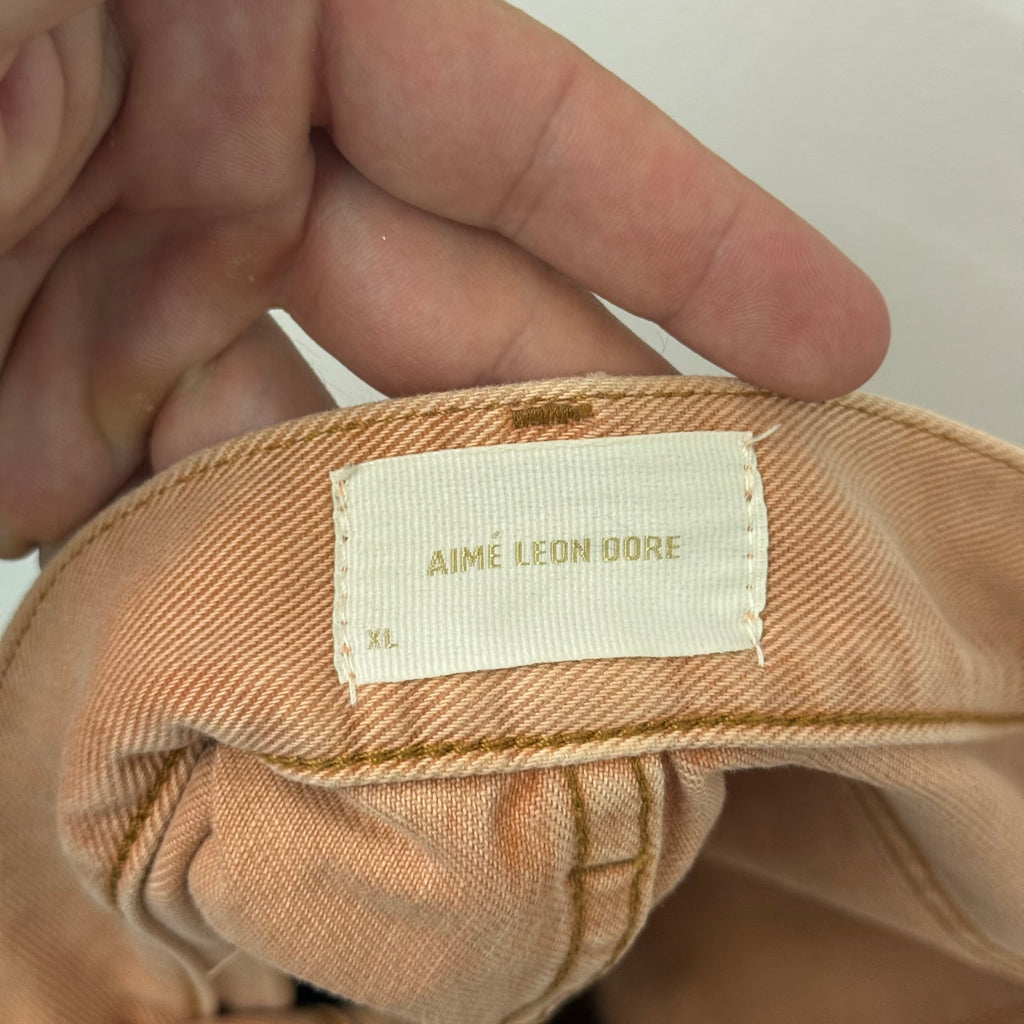 Aime Leon Dore ALD Salmon Denim Shorts - Size XL