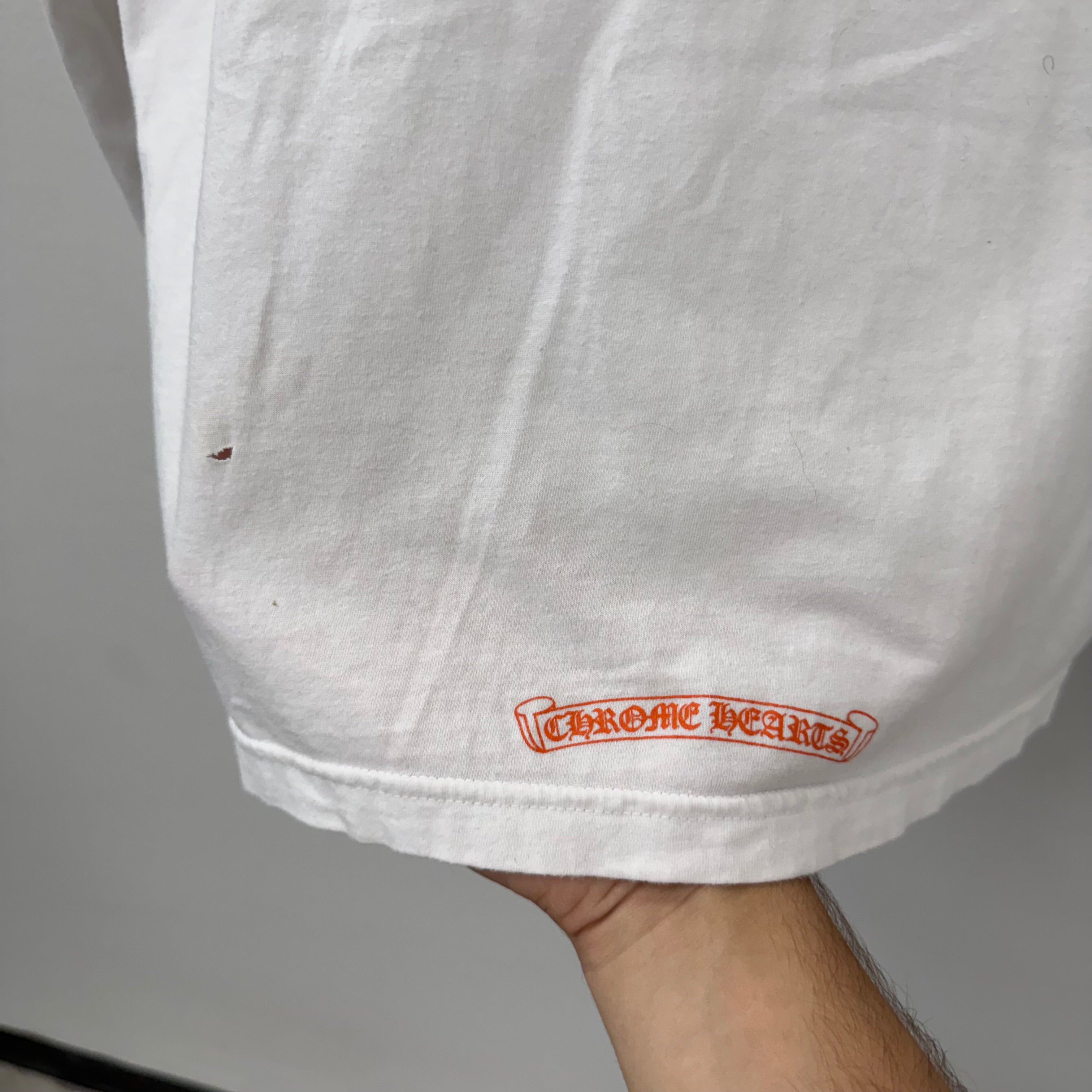 Chrome Hearts Triple Cross Orange Longsleeve Shirt - Size XL