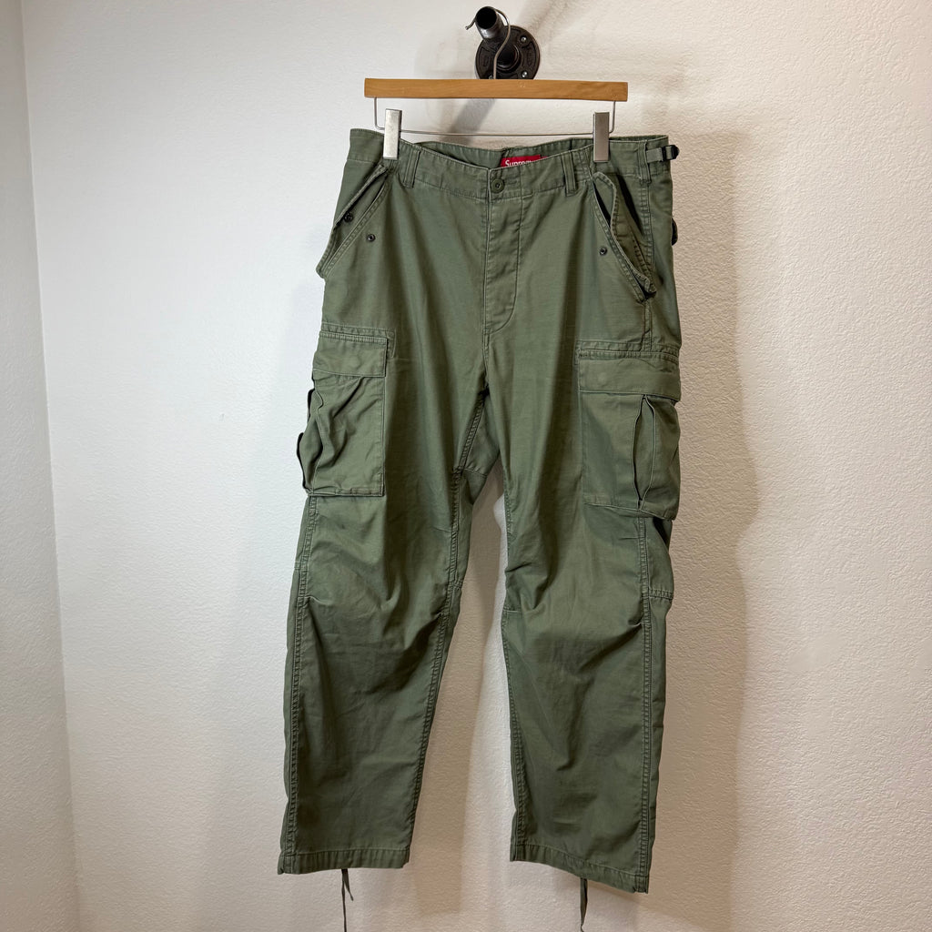 Supreme Olive Cargo Pants - Size 34