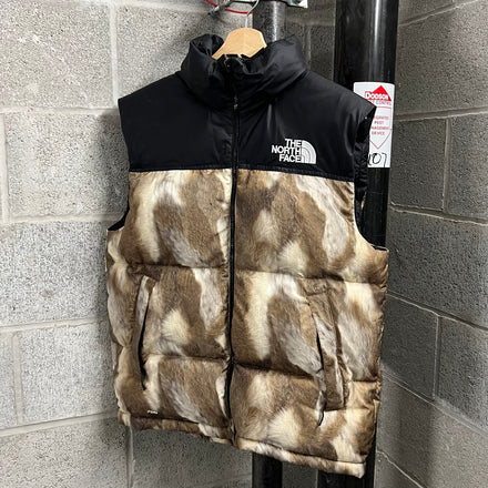 Supreme North Face FW2013 Fur Print Neptuse Vest Jacket - Size M