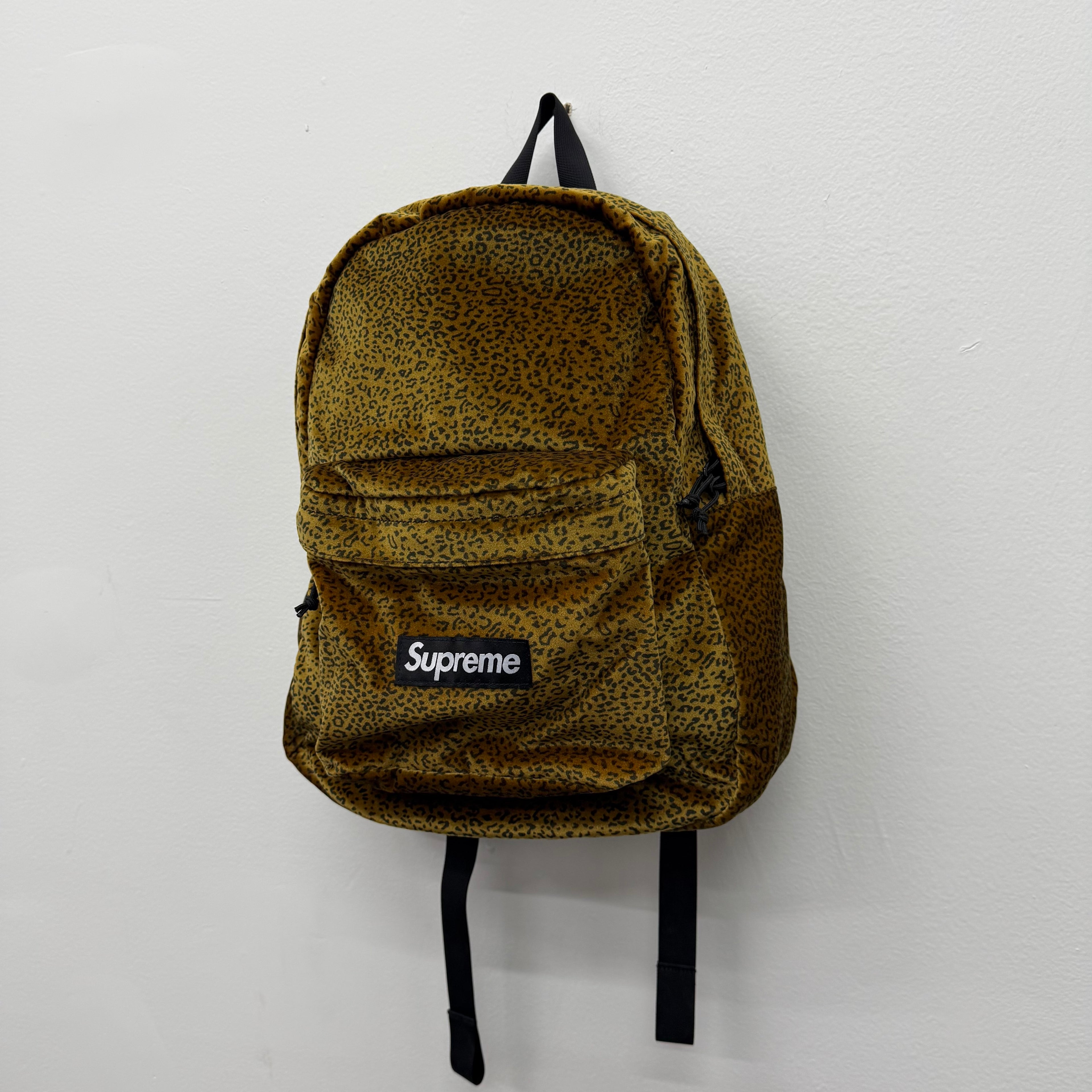 Supreme Cheetah Print Velvet Backpack
