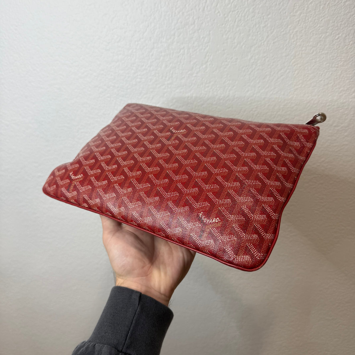 Goyard Senat Side Bag Pouch Red