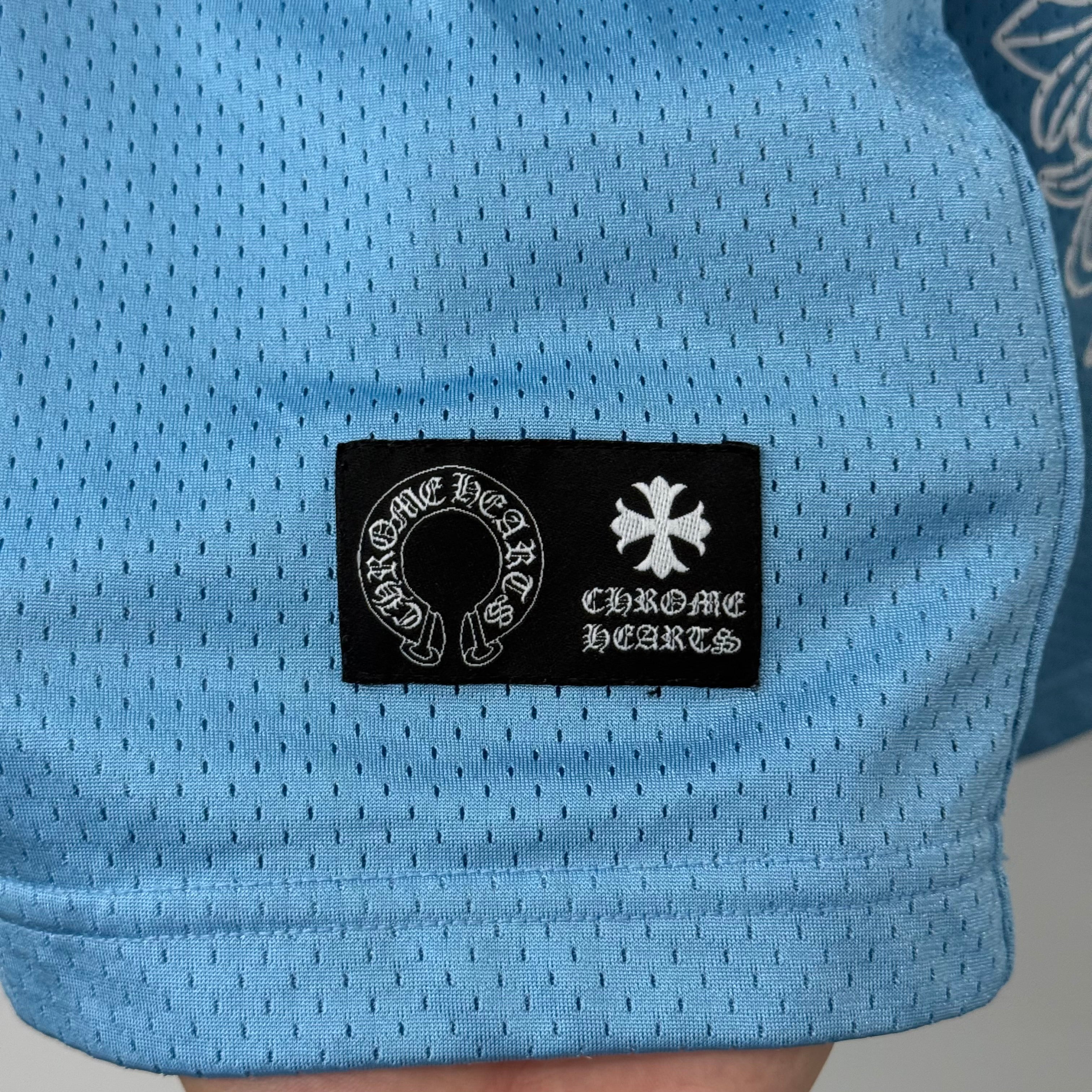 Chrome Hearts Blue Mesh Hockey Jersey - Size M