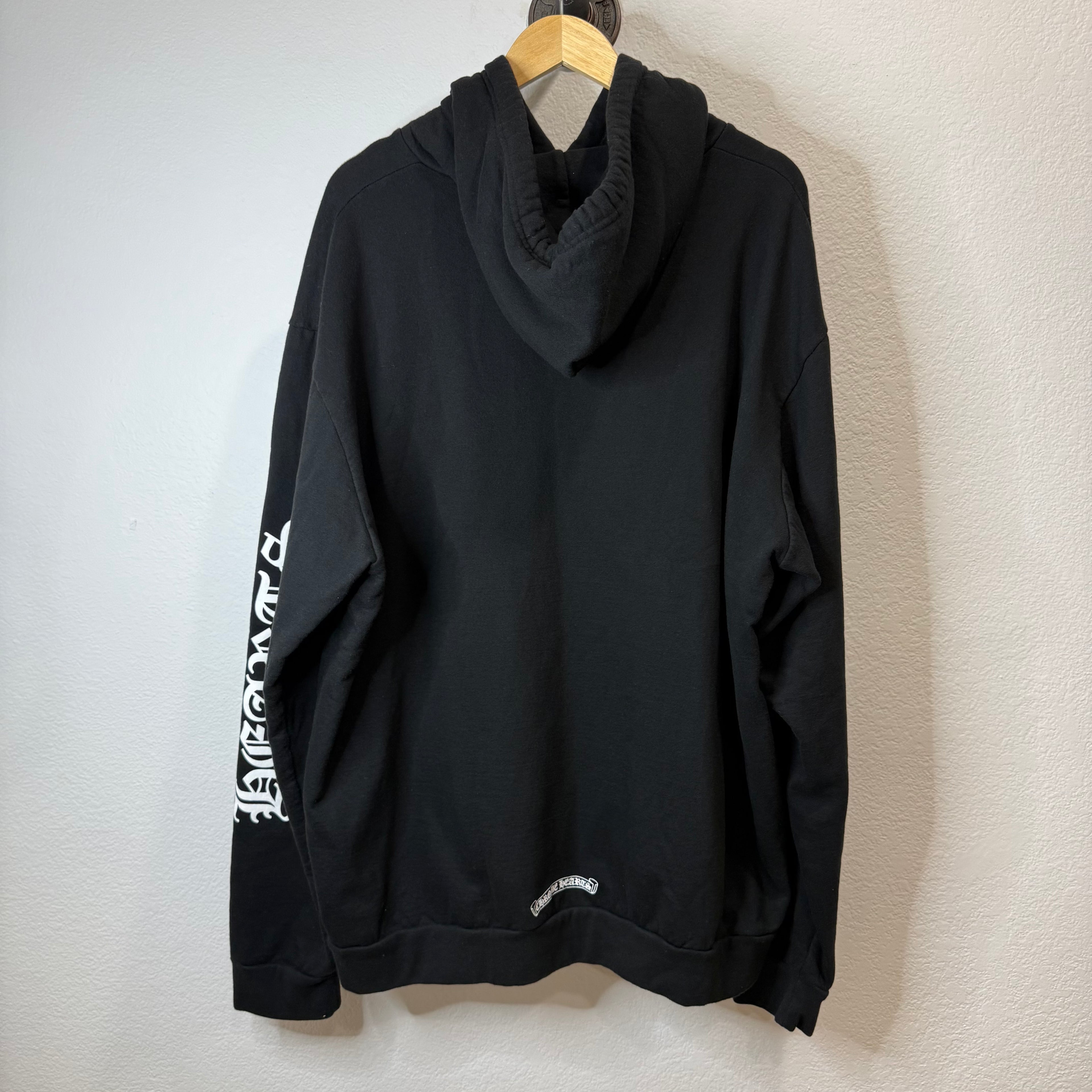 Chrome Hearts Logo Script Hoodie Black - Size XXL