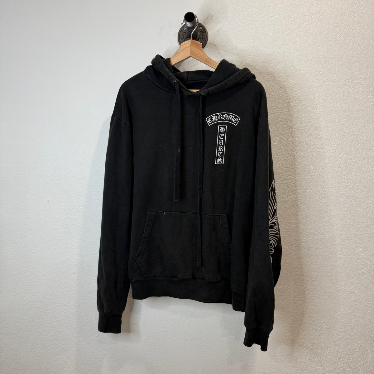 Chrome Hearts T-Bar Floral Hoodie Black - Size S