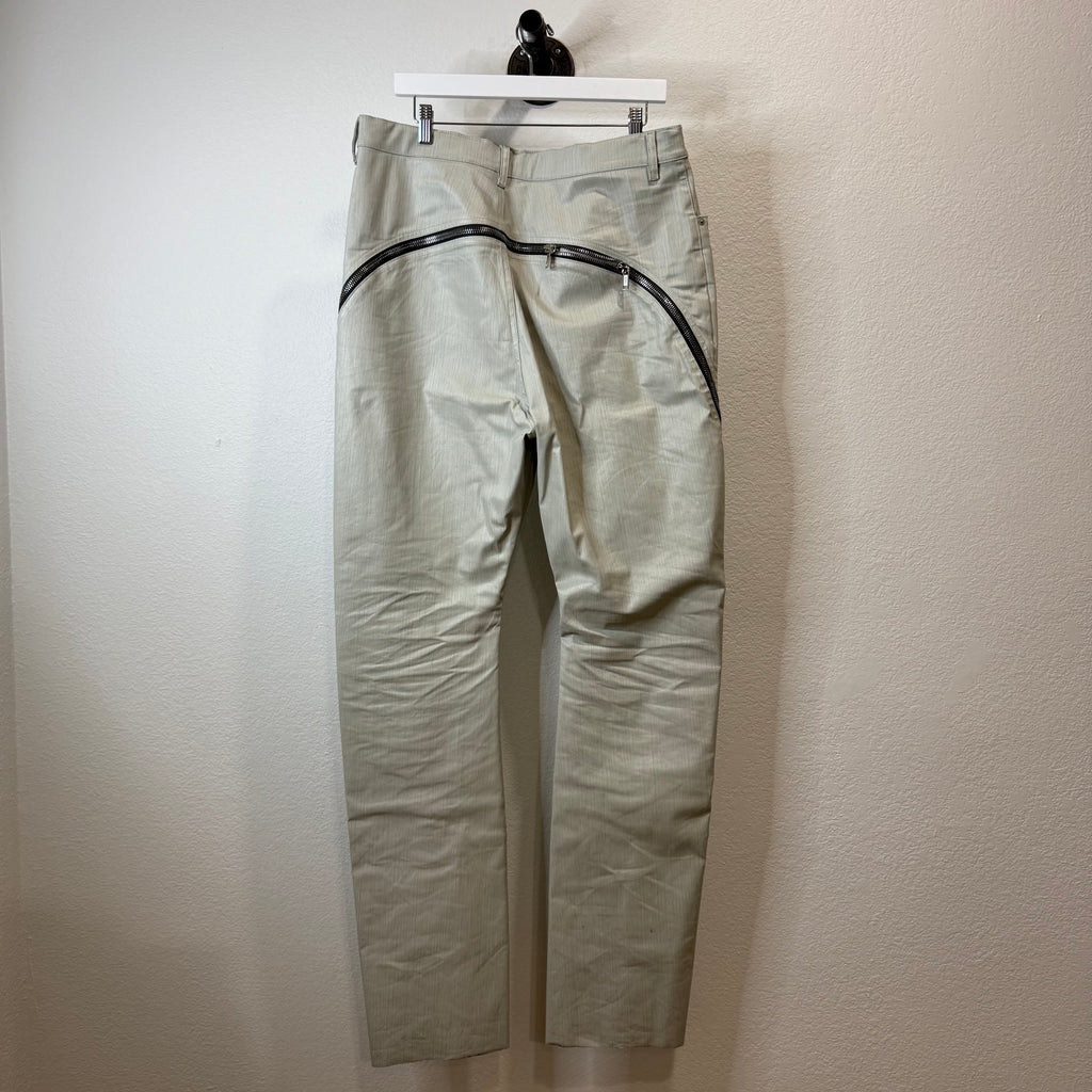 Rick Owens Bolan Banana Cut White Waxed - Size 34