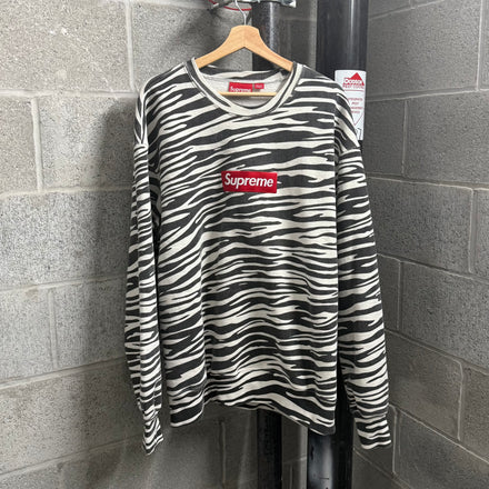 Supreme Zebra Crewneck Sweatshirt - Size XL