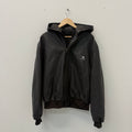 Balenciaga Sporty B Leather Taxi Blouson Hooded Jacket - Size 44 (L)